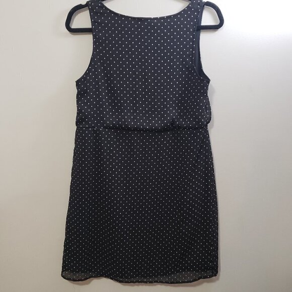 Pins & Needles UO * Black Dot Chiffon Dress Sz S - Picture 3 of 8